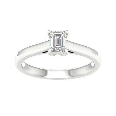 64031- emerald solitaire engagement ring