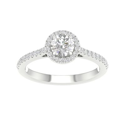 64059 - round halo engagement ring