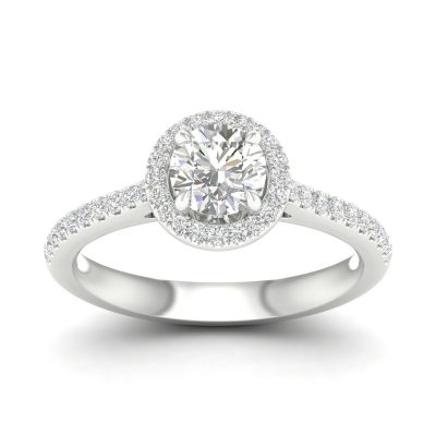 64060 - round halo engagement ring