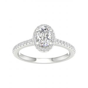 64061 - oval halo engagement ring
