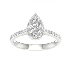 64065 - pear halo engagement ring