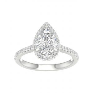 64066 - pear halo engagement ring