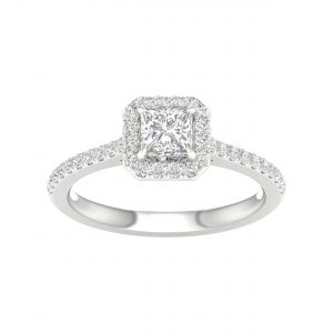 64067 - princess halo engagement ring