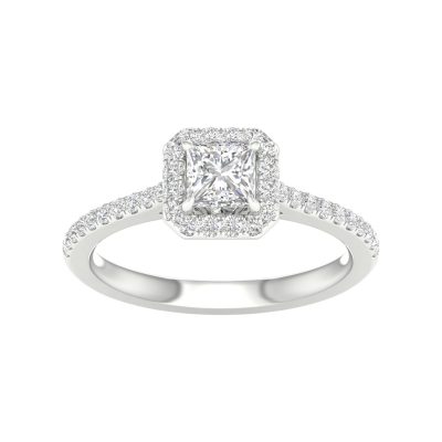 64067 - princess halo engagement ring