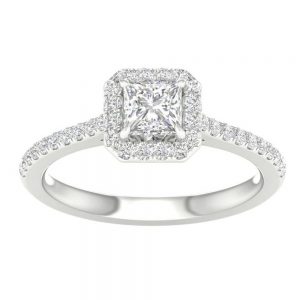 64068 - princess halo engagement ring