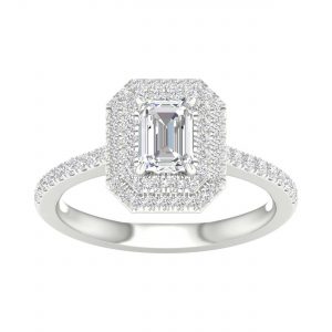 64088 - emerald double halo engagement ring