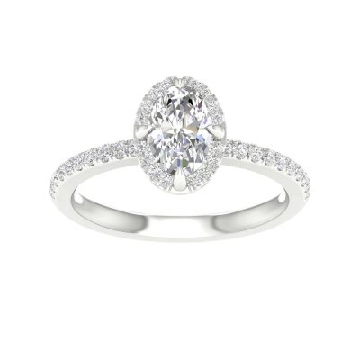 64099 - oval halo engagement ring
