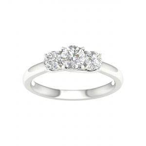 64100 - round 3 stone engagement ring