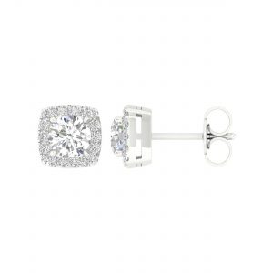 64143 - cushion halo earrings