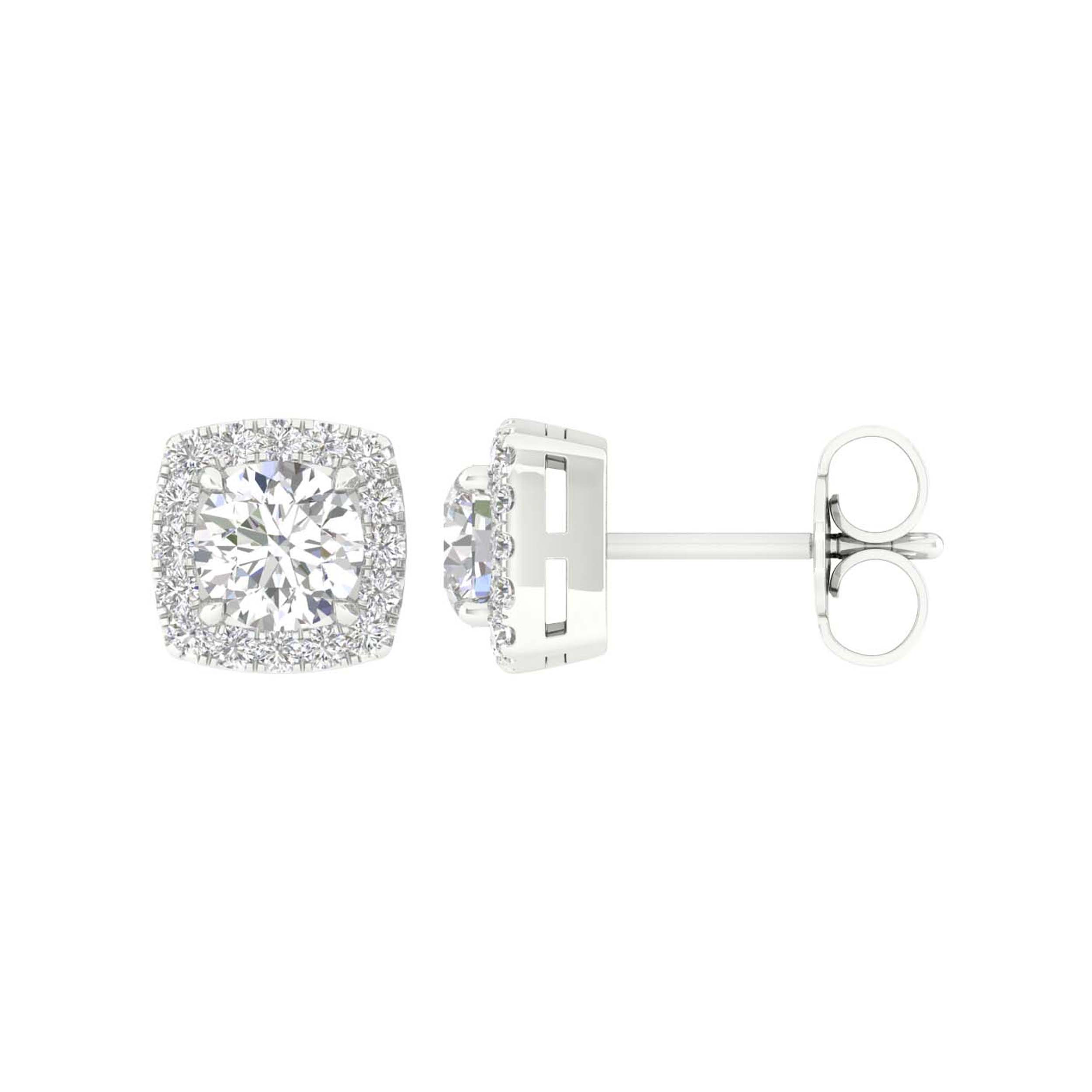 64143 - cushion halo earrings