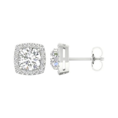 64144 - cushion halo earrings