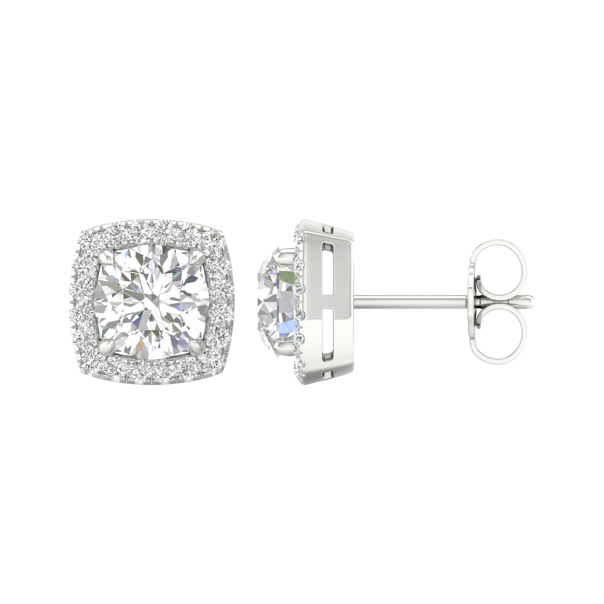 64144 - cushion halo earrings