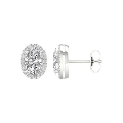 64155 - oval halo earrings