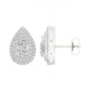 64156 - pear halo stud earrings