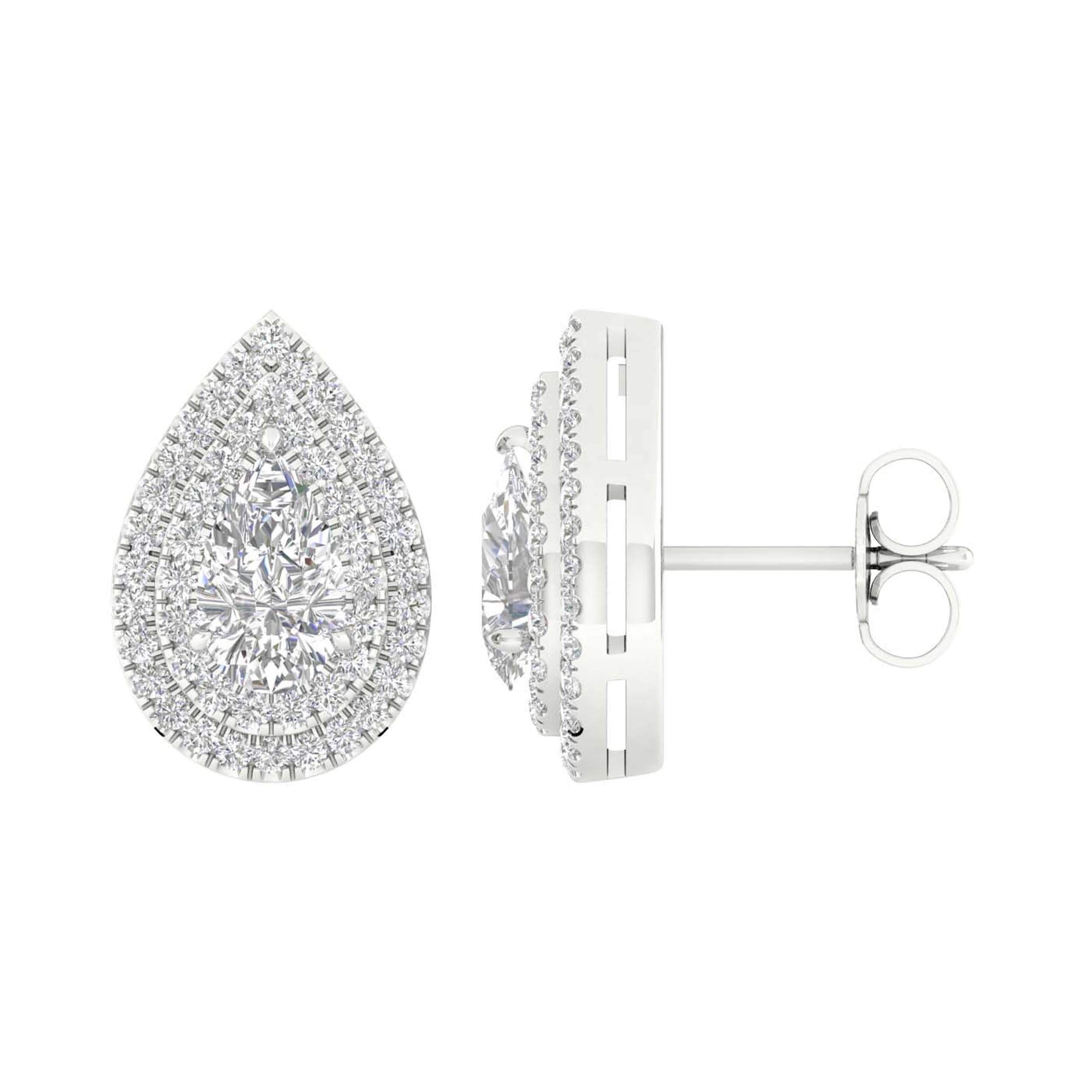 64156 - pear halo stud earrings