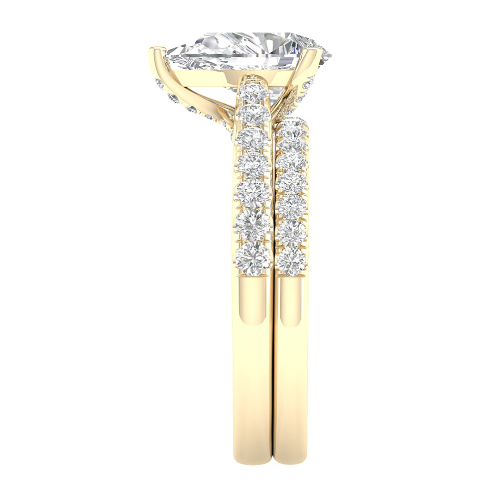 14K 2.33CT Lab Grown Bridal Set - Image 3
