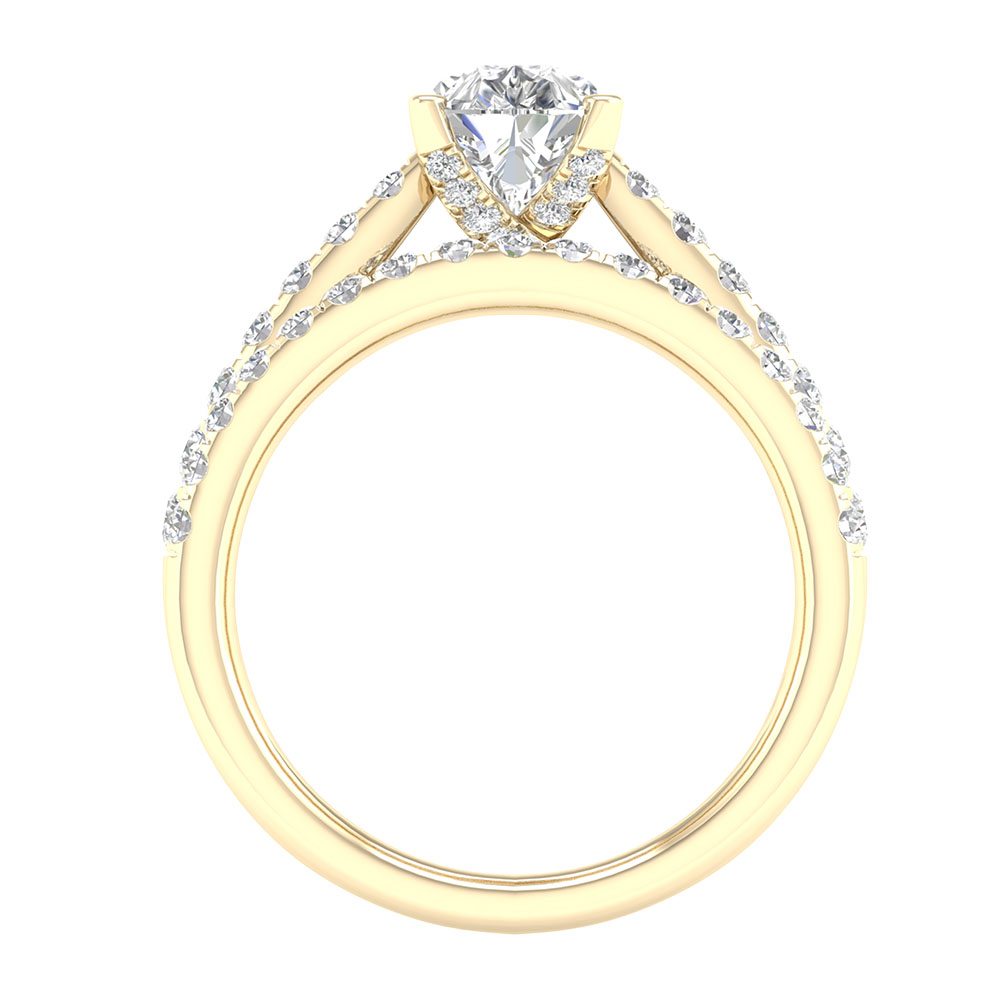 14K 2.33CT Lab Grown Bridal Set - Image 4