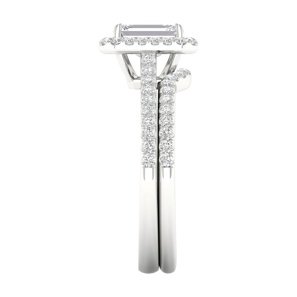 14K 1.45CT Lab Grown Bridal Set - Image 2