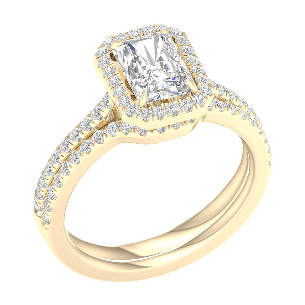 14K 1.65CT Lab Grown Bridal Ring - Image 3