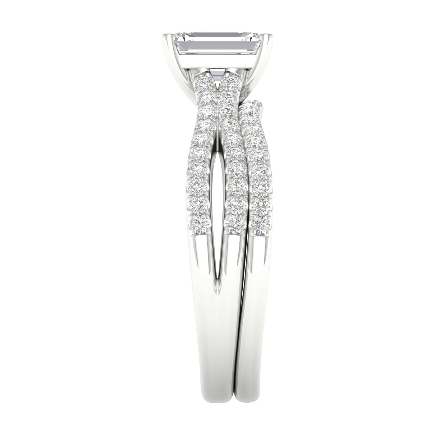 14K 1.40CT Lab Grown Bridal Set - Image 2