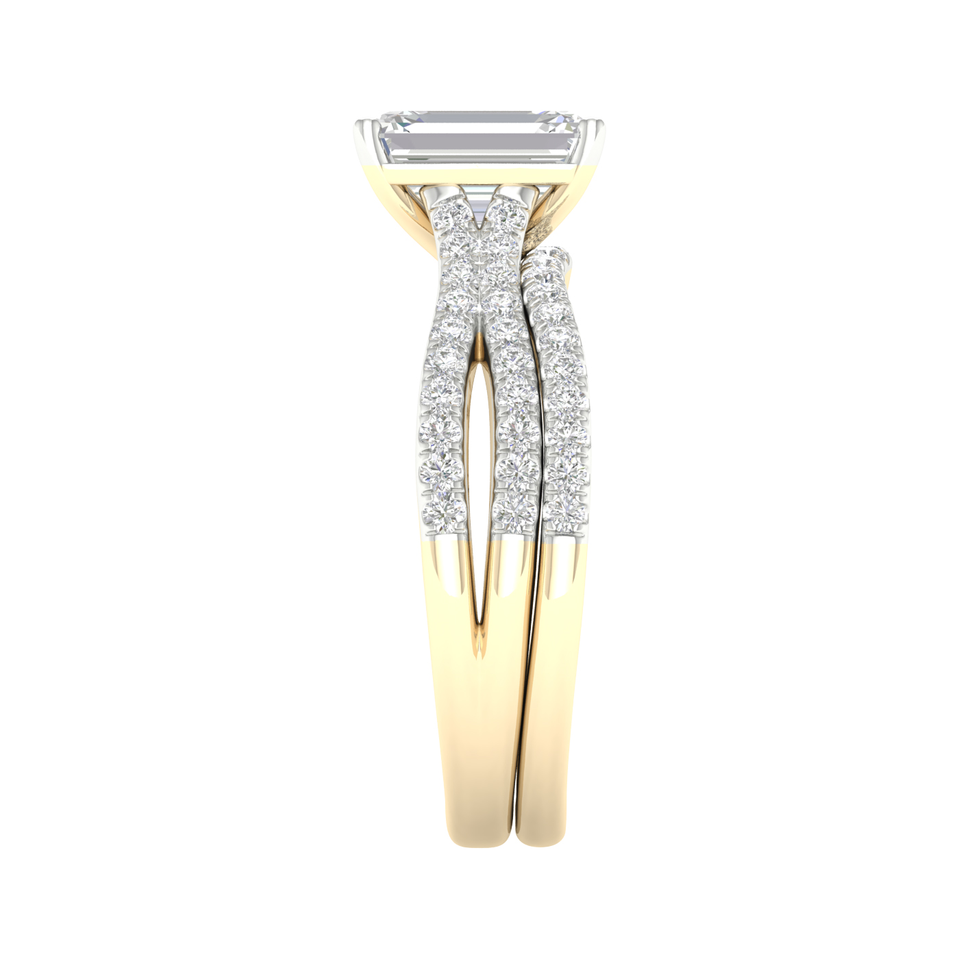 14K 2.40CT Lab Grown Bridal Set - Image 4