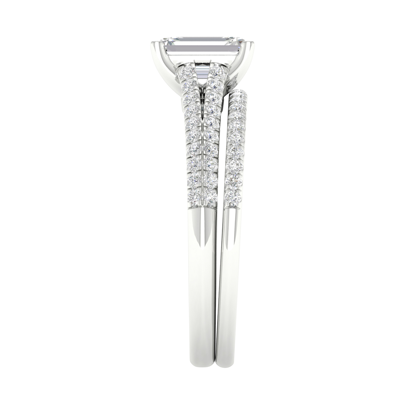 14K 1.40CT Lab Grown Bridal Set - Image 2