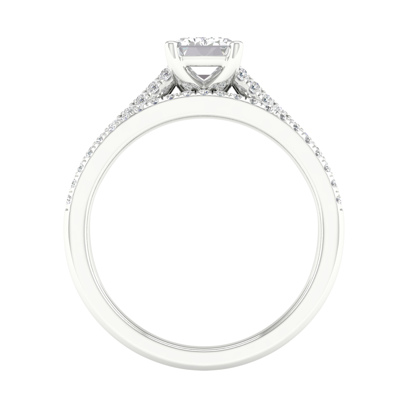 14K 1.40CT Lab Grown Bridal Set - Image 4