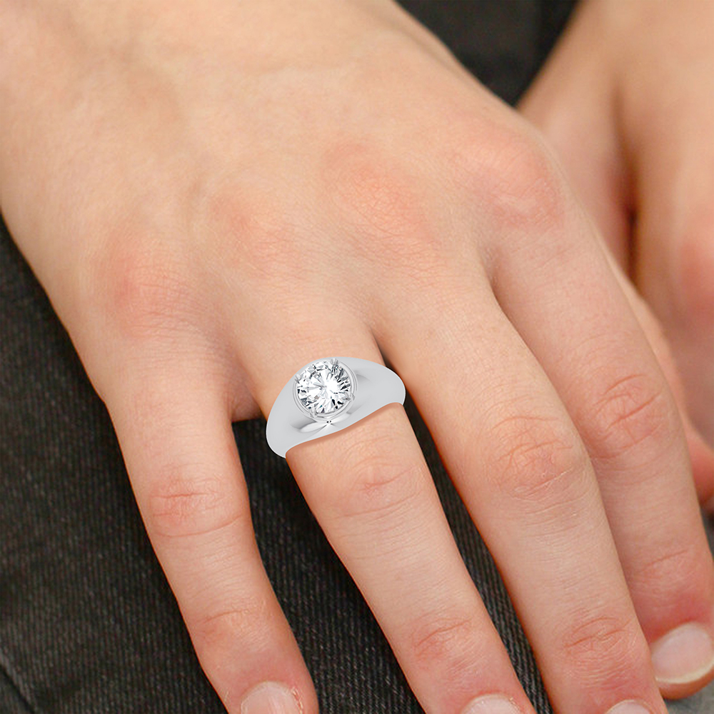 14K 2.00CT Certified Lab Grown Mens Ring - Image 4