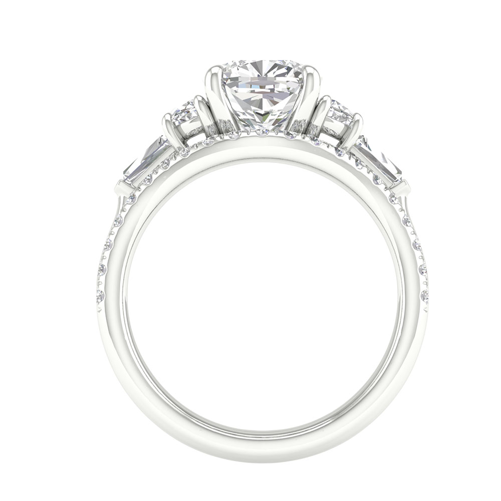 14K 2.93CT Lab Grown Engagement Ring - Image 3