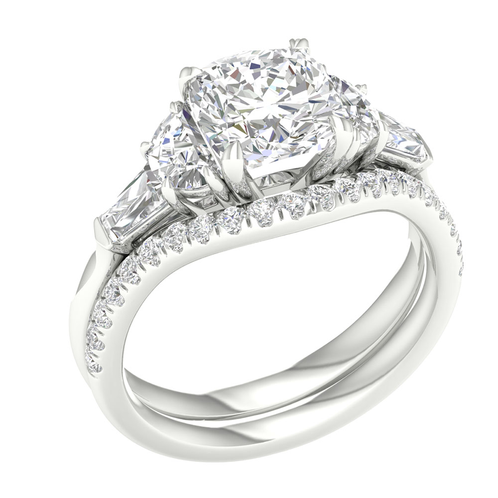 14K 2.93CT Lab Grown Engagement Ring - Image 4