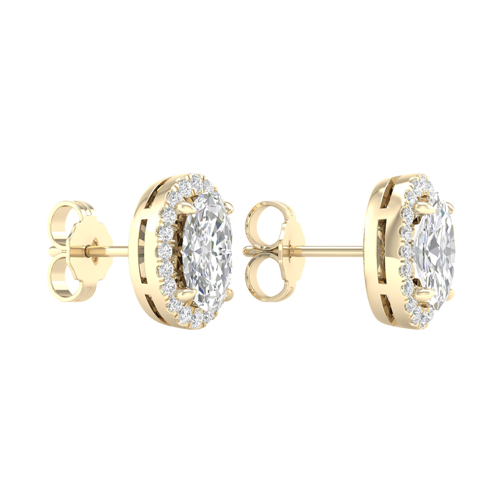 14K 2.25ct Lab Grown Diamond Earrings - Image 2