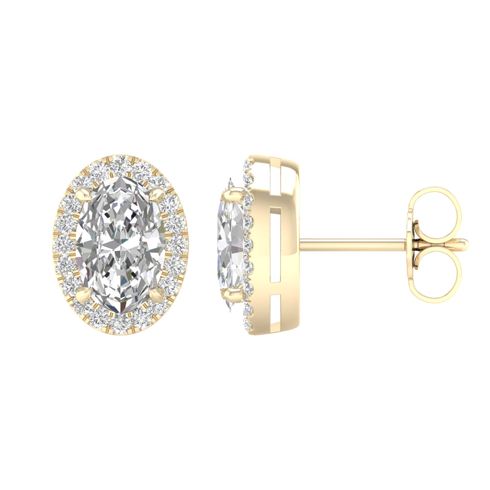 14K 2.25ct Lab Grown Diamond Earrings - Image 3